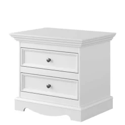 Wohnen Landhaus Nachtkommode in Weiß lackiert - Indico