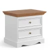 Landhaus Nachtkommode mit zwei Schubladen - Bordona^Wohnen Online