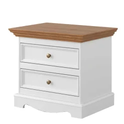 Landhaus Nachtkommode mit zwei Schubladen - Bordona^Wohnen Online
