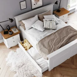 Landhaus Nachtkommode mit zwei Schubladen - Bordona^Wohnen Online