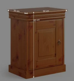 Landhaus Nachtschrank in Honigfarben - Lusanne^Wohnen Discount