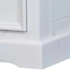 Landhaus Nachtschrank in Weiß & Eichefarben - Envicron^Wohnen Best