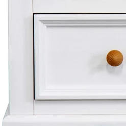 Landhaus Nachtschrank in Weiß & Eichefarben - Envicron^Wohnen Best