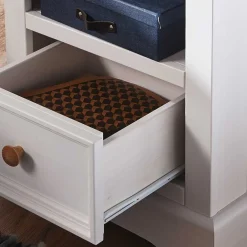 Landhaus Nachtschrank in Weiß & Eichefarben - Envicron^Wohnen Best