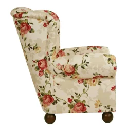 Landhaus Ohrenbackensessel mit Blumen Muster - Zavatraos^Wohnen Clearance