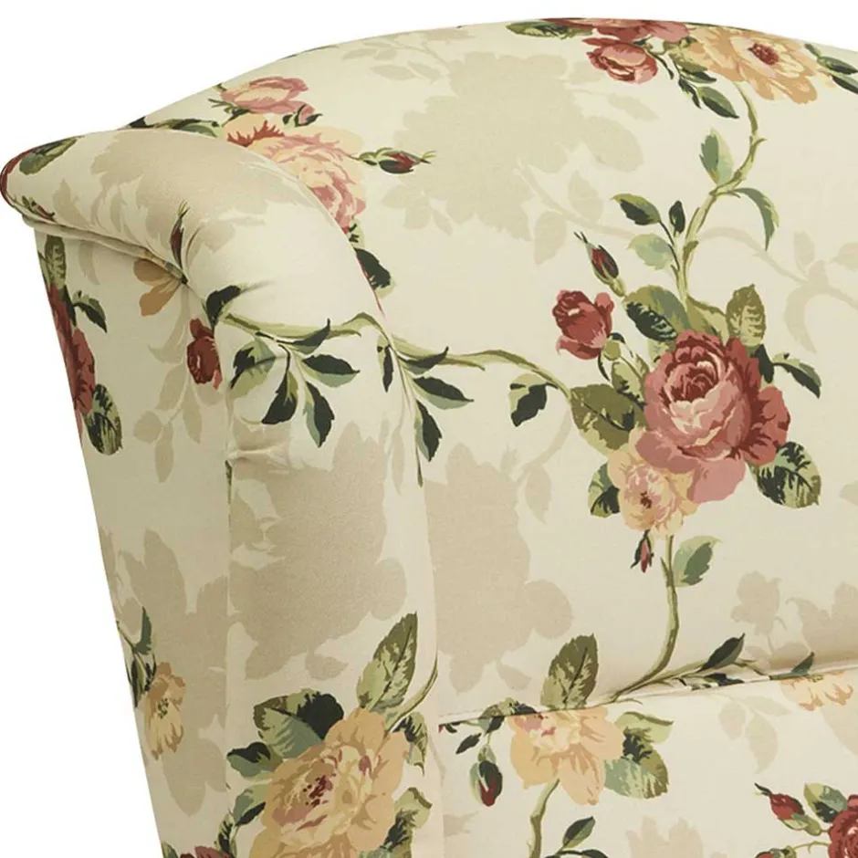 Landhaus Ohrenbackensessel mit Blumen Muster - Zavatraos^Wohnen Clearance
