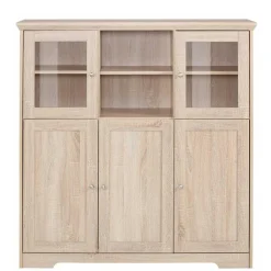 Landhaus Optik Highboard mit 2 Glastüren - Rienva^Wohnen Hot