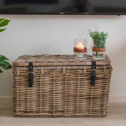 Wohnen Landhaus Rattan Truhen Set - Speccia (dreiteilig)