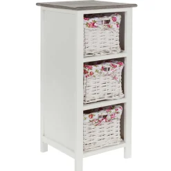 Wohnen Landhaus Regal mit drei Körben - Migorys