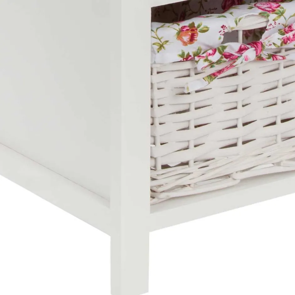 Wohnen Landhaus Regal mit drei Körben - Migorys