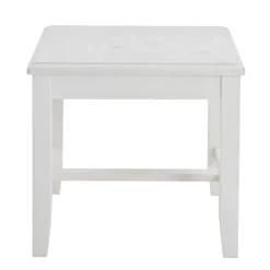 Wohnen Landhaus Schminktisch Set in Weiß - Satumare (dreiteilig)