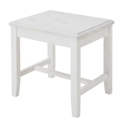 Wohnen Landhaus Schminktisch Set in Weiß - Satumare (dreiteilig)