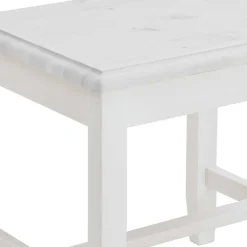 Wohnen Landhaus Schminktisch Set in Weiß - Satumare (dreiteilig)