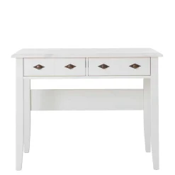 Wohnen Landhaus Schminktisch Set in Weiß - Satumare (dreiteilig)