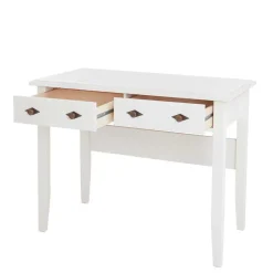 Wohnen Landhaus Schminktisch Set in Weiß - Satumare (dreiteilig)