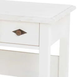 Wohnen Landhaus Schminktisch Set in Weiß - Satumare (dreiteilig)