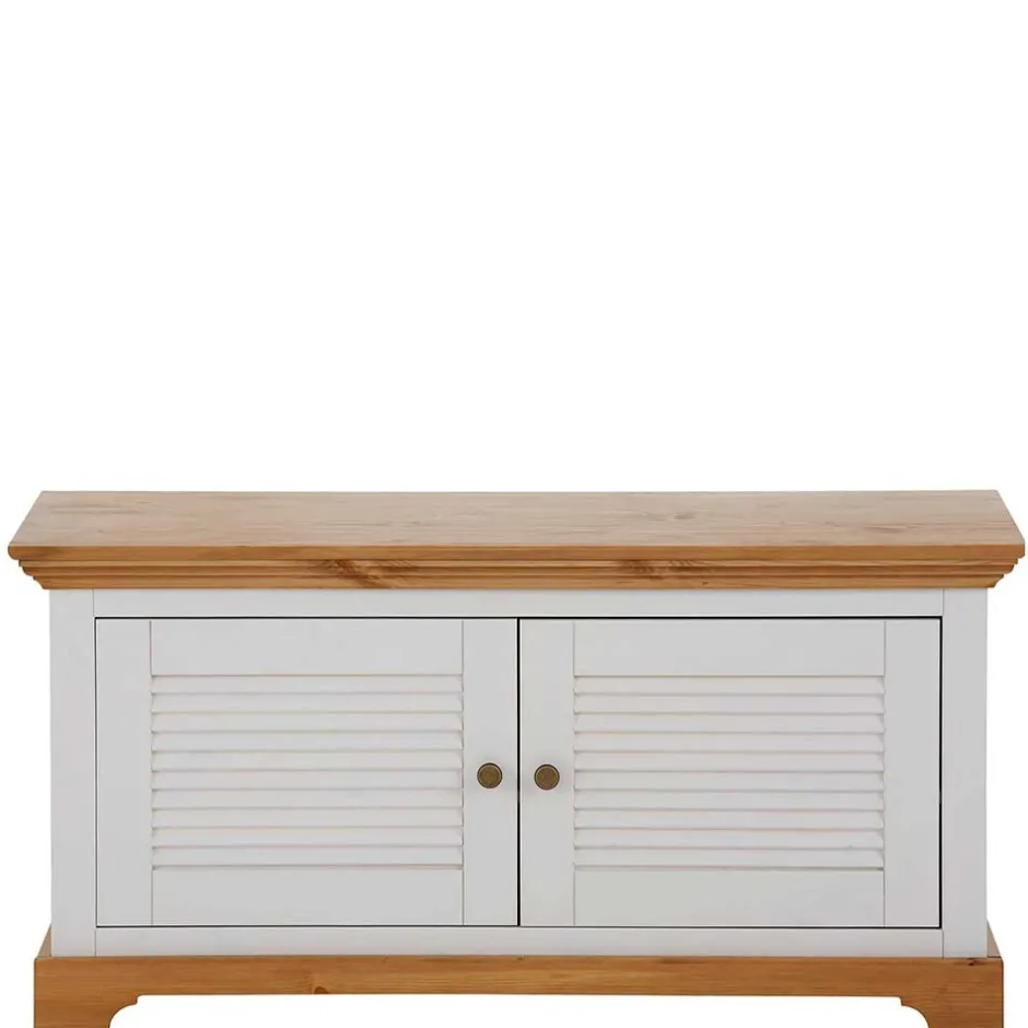 Wohnen Landhaus Schuhbank in Weiß & Honig - Axdonira