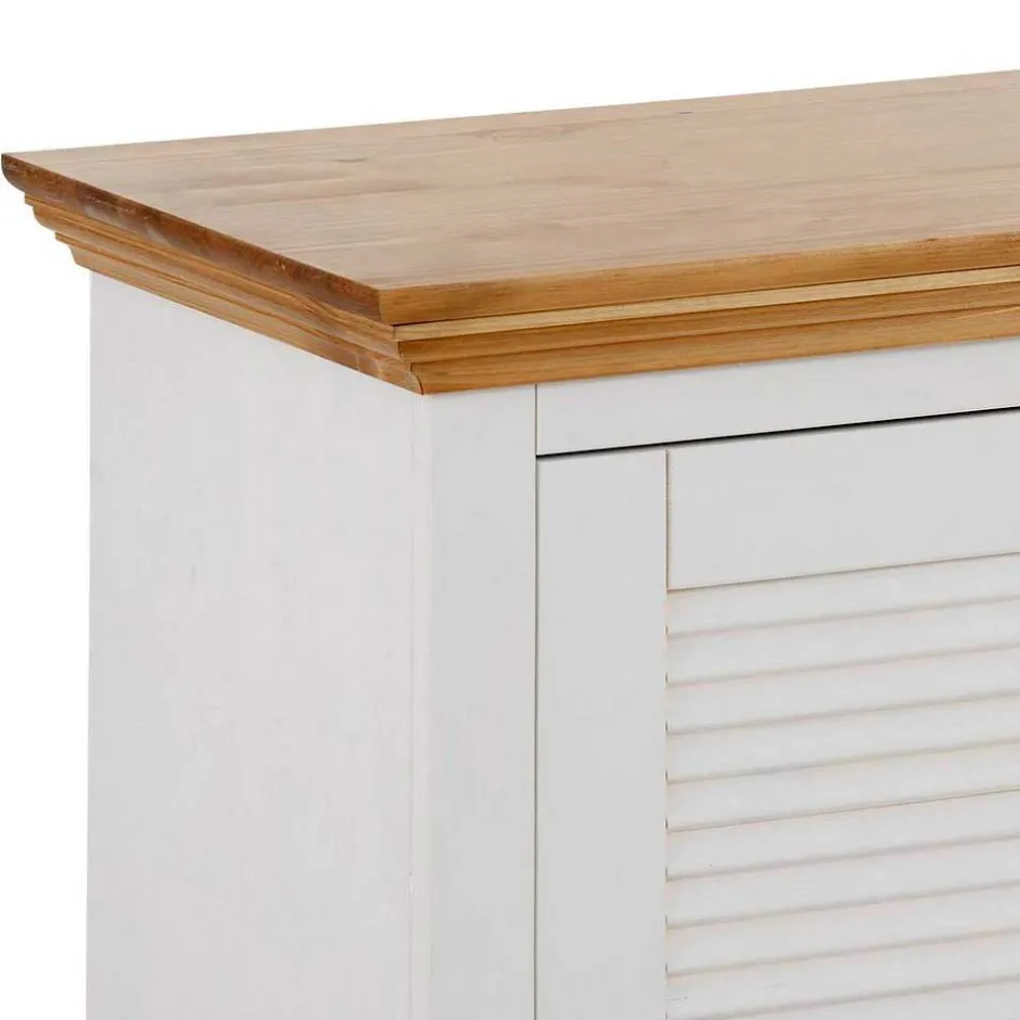 Wohnen Landhaus Schuhbank in Weiß & Honig - Axdonira