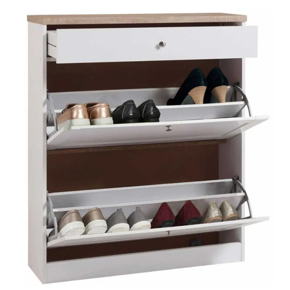 Wohnen Landhaus Schuhkommode mit zwei Klappen - Nudion