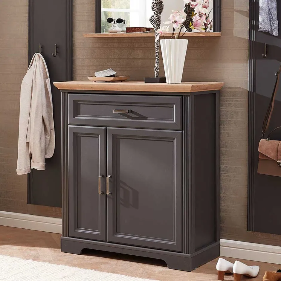 Landhaus Schuhschrank in Dunkelgrau - Thumbs^Wohnen Best