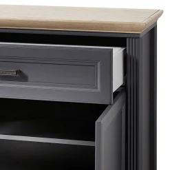 Landhaus Schuhschrank in Dunkelgrau - Thumbs^Wohnen Best