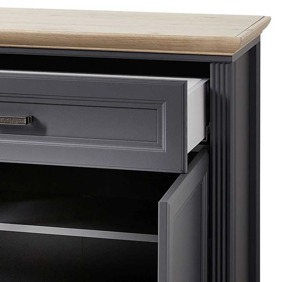 Landhaus Schuhschrank in Dunkelgrau - Thumbs^Wohnen Best