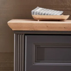 Landhaus Schuhschrank in Dunkelgrau - Thumbs^Wohnen Best