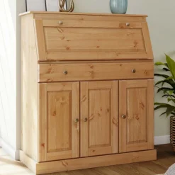 Wohnen Landhaus Sekretär aus Kiefer Massivholz - Brindusa