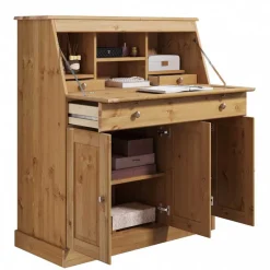 Wohnen Landhaus Sekretär aus Kiefer Massivholz - Brindusa