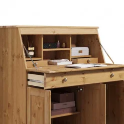 Wohnen Landhaus Sekretär aus Kiefer Massivholz - Brindusa