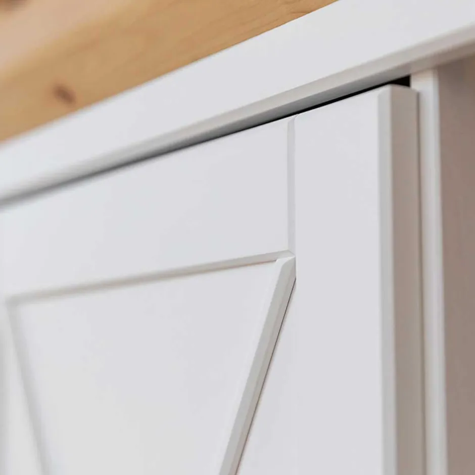 Wohnen Landhaus Sideboard in Weiß & Natur Kiefer - Saluts