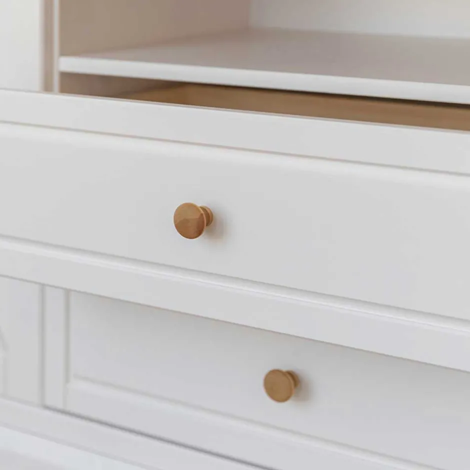 Wohnen Landhaus Sideboard in Weiß & Natur Kiefer - Saluts