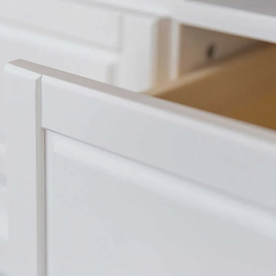 Wohnen Landhaus Sideboard in Weiß & Natur Kiefer - Saluts