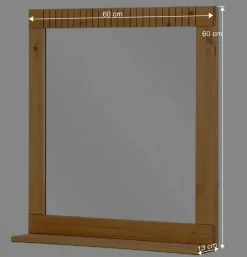 Wohnen Landhaus Spiegel mit Ablage & Holzrahmen - Vlarenzo