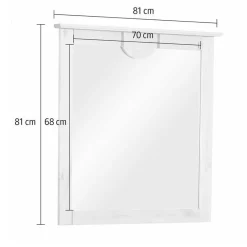 Wohnen Landhaus Spiegel mit dunklem Holzrahmen - Yemisa