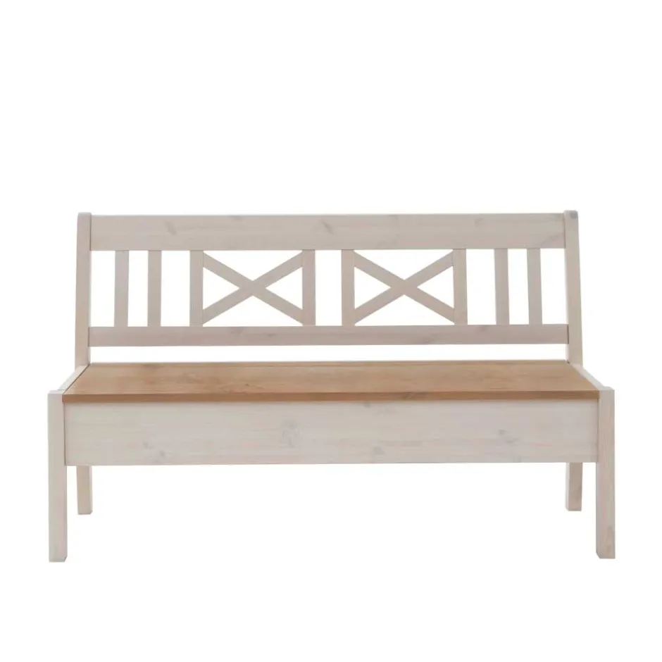 Landhaus Truhenbank Lugon in Weiß^Wohnen Best