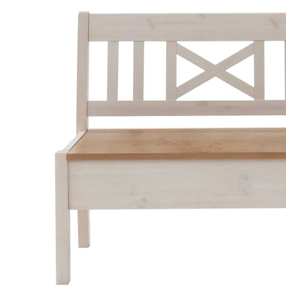 Landhaus Truhenbank Lugon in Weiß^Wohnen Best