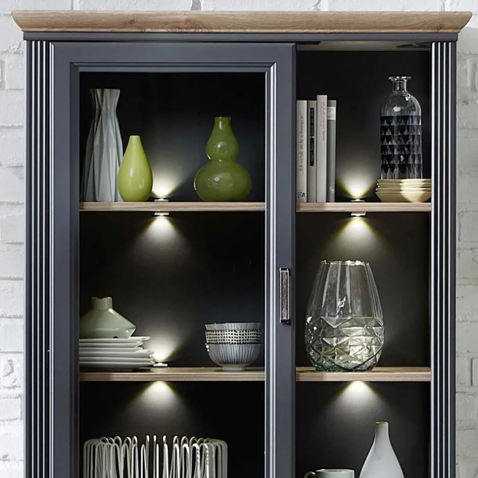 Landhaus TV Board & Vitrine Set - Thumbs (zweiteilig)^Wohnen