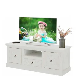 Landhaus TV Board in Weiß lackiert - Lucos^Wohnen Discount