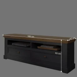 Wohnen Landhaus TV Element in Grau - Ustricia