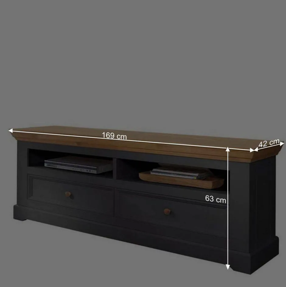 Wohnen Landhaus TV Element in Grau - Ustricia