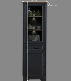 Wohnen Landhaus TV Lowboard & Standvitrine - Thumbs (zweiteilig)