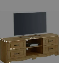 Landhaus TV Möbel aus Kiefer Massivholz - Vanpos^Wohnen Discount