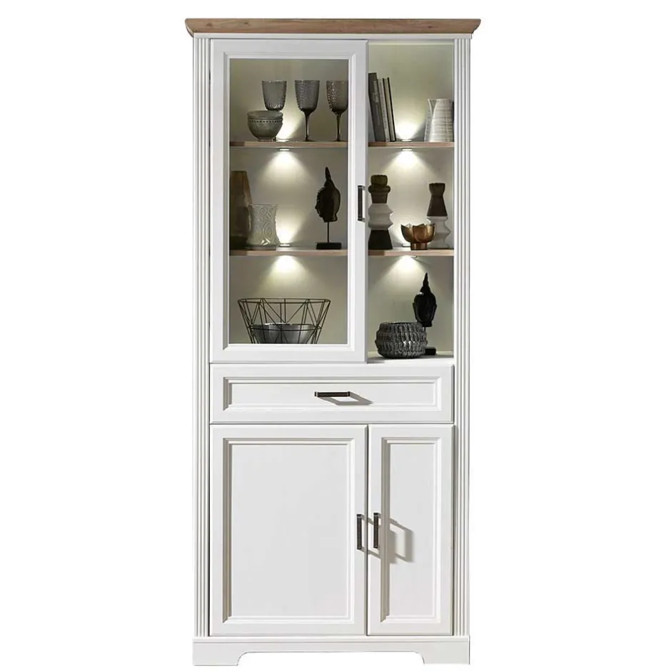 Wohnen Landhaus TV Wohnkombination mit LED - Sinolita (dreiteilig)