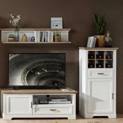 Wohnen Landhaus TV Wohnmöbel Kombi - Sinolita (dreiteilig)