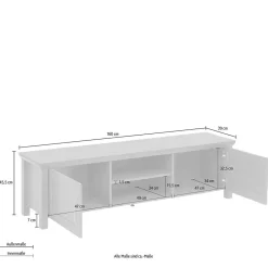 Landhaus TV-Board in Dunkelgrau - Mivaldana^Wohnen Hot