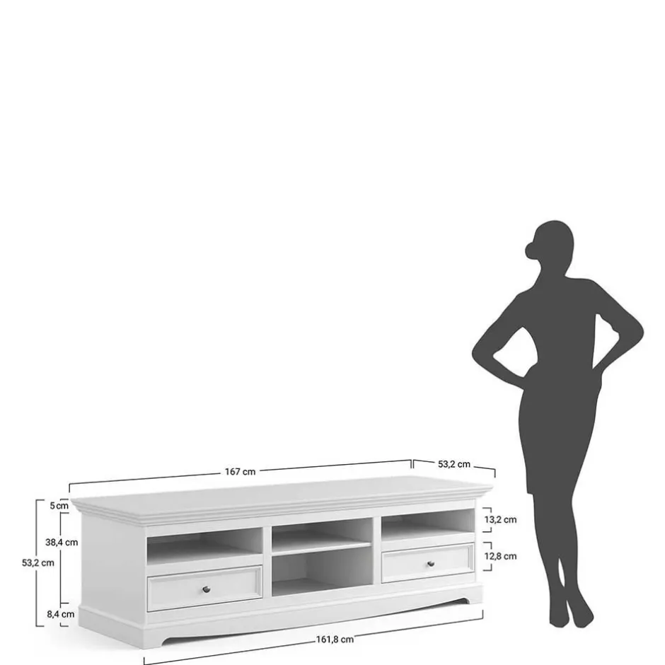Wohnen Landhaus TV-Lowboard 167 cm breit - Manipur