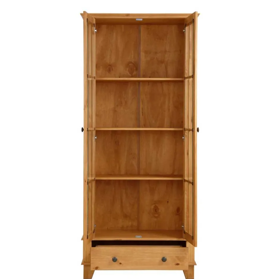 Wohnen Landhaus Vitrine aus Kiefer Massivholz - Anyamie