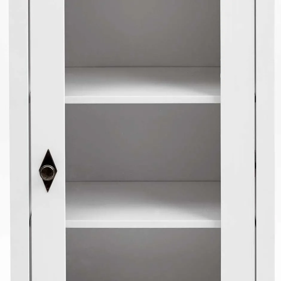 Landhaus Vitrine fürs Badezimmer in Weiß - Satumare^Wohnen Outlet