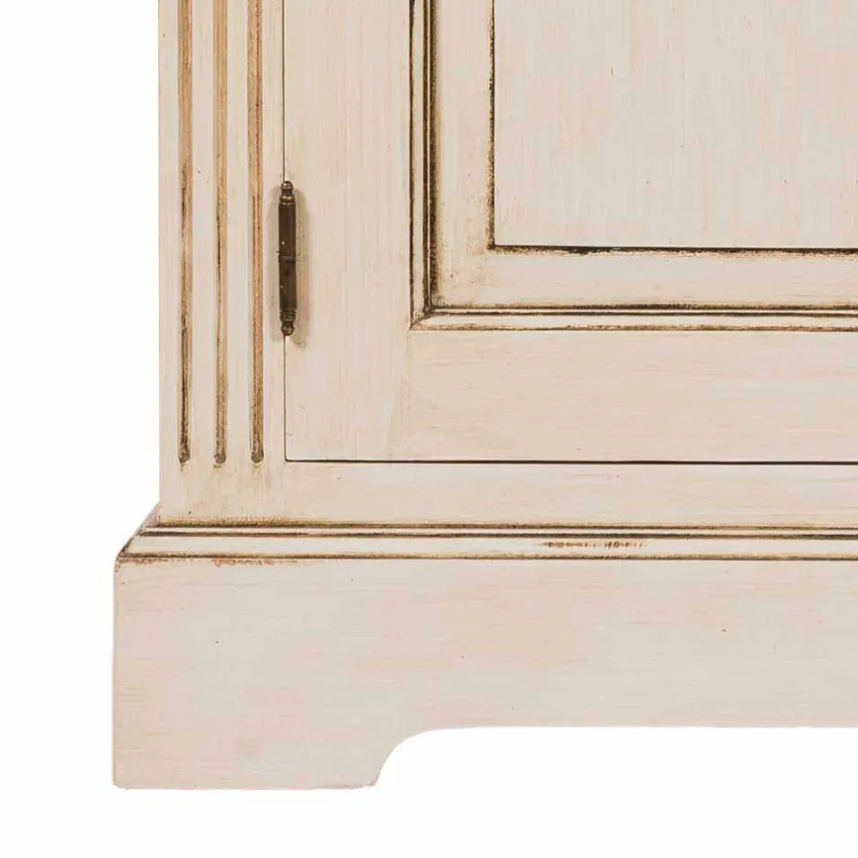 Wohnen Landhaus Vitrine in Creme Weiß - Helsing